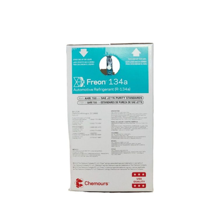 134a là loại gas lạnh thuộc nhóm HFC mới, có tiêu chuẩn toàn cầu dùng làm môi chất lạnh thay thế cho gas R-12 (CFC) với các đặc tính ưu việt hơn.#1 Gas Chemours Freon R134a CN 1️⃣ 13.62kg/bình