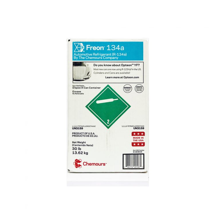 Dầu lạnh tương thích: PAG; POE #1 Gas Mỹ Chemours Freon R134a 1️⃣ 13.62kg/bình