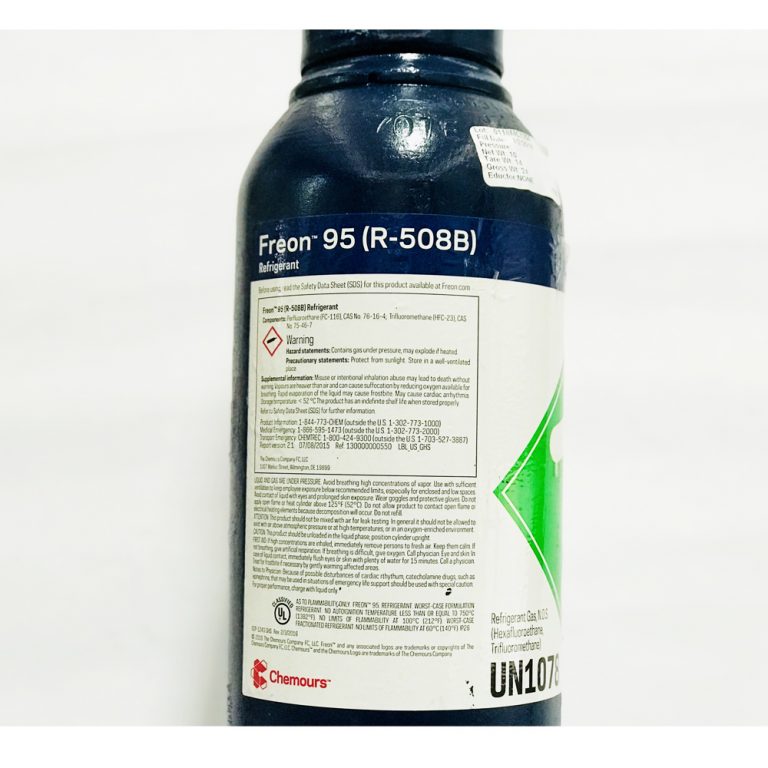 #1 Gas Chemours Freon 95 1️⃣ Bình 9.08 kg/4.54 kg | Chemours™ Freon® 95 (R-508B) tên cũ là DuPont™ Suva® 95 (R-508B)  Đóng gói: Bình 9.08 kg/4.54 kg (dạng cylinder)