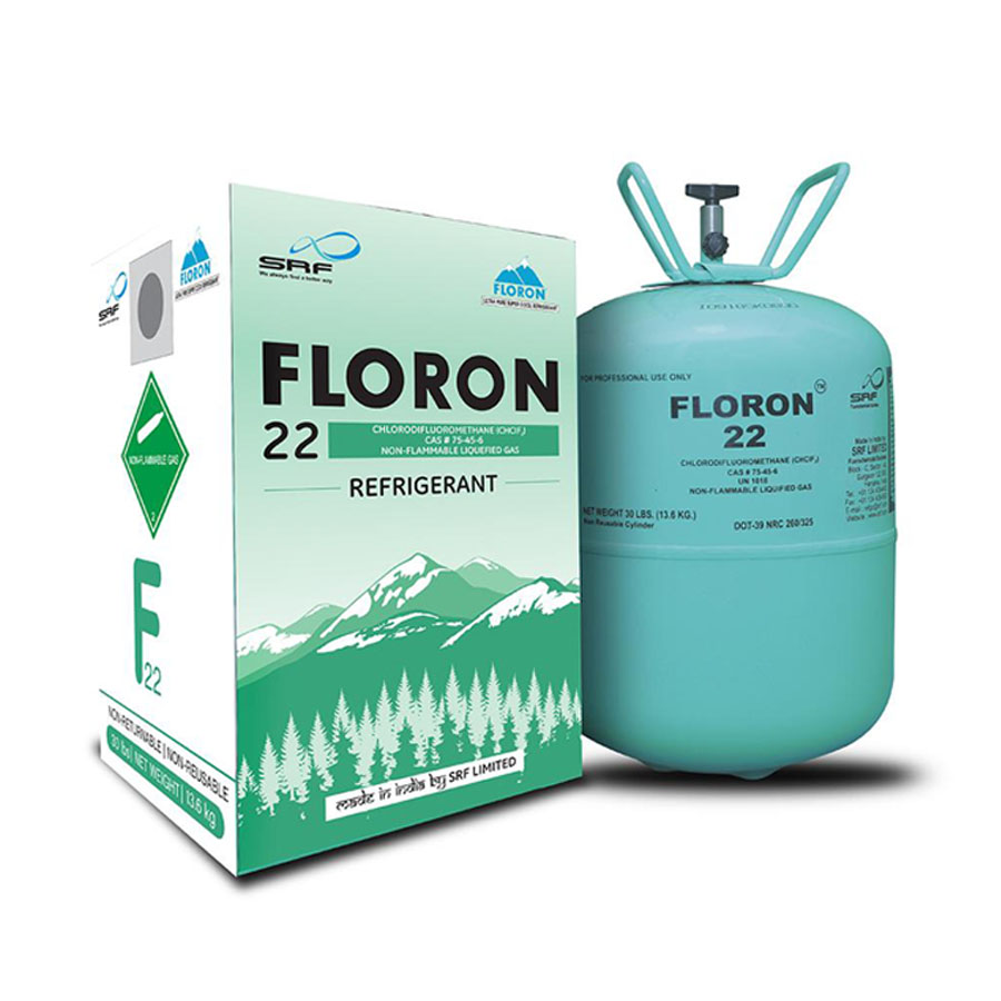 Trọng lượng : Gas Floron R22 SRF Ấn Độ có 2 loại : 13.6 kg/bình và 22.7kg/bình | #1 Gas R22 Ấn Độ Floron 1️⃣ Thành Đạt Gas lạnh Floron R22 Ấn Độ là loại gas được sản xuất bởi SRF