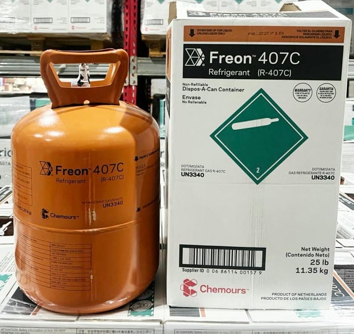 Giá gas R407 loại bình 11.35Kg có thể dao động tùy theo thị trường, thương hiệu và số lượng đặt hàng. Gợi ý Gas freon r407 11.35Kg giá sỉ
